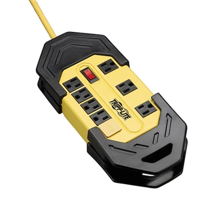 Evolve Outlet Strip, 5-15R, 5-15P, 25 ft., Black/Yellow EV61398